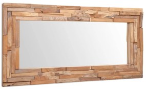 vidaXL Decoratieve spiegel rechthoekig 120x60 cm teakhout