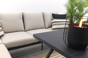 Sergio lounge dining set met stoel - Carbon/Desert - 3-delig links