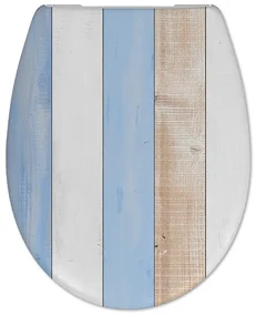 Mueller Toza Stripe softclose toiletzitting met Quick-Release