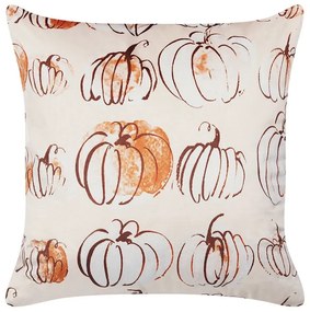 Sierkussen beige pompoen 45 x 45 cm CUCURBITA Beliani