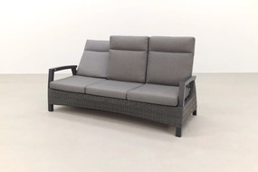 Darwin/Rockford stoel-bank loungeset 4-delig verstelbaar - Antraciet