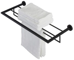 Geesa Nemox handdoekrek met plateau 62,4cm zwart