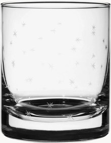 Mondgeblazen kristallen whisky glazen Stars, 4-delig