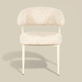 Eetkamerstoel Geometrische Print Beige