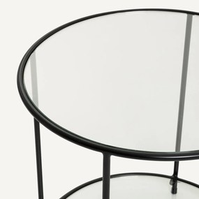 Bijzettafel in gehard glas, Sybil