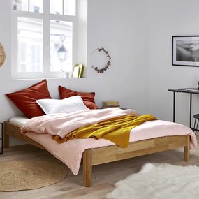 Bed in massief eik met lattenbodem, Zulda