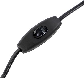 Tafellamp brons velours kap groen met goud 40 cm - Bruut