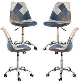 Set 4 Neo Patchwork Stoelen