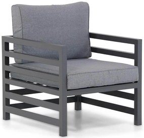 Domani Furniture Melby Lounge Tuinstoel Antraciet Aluminium Grijs
