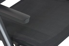 Tuinset 6 personen 220 cm Aluminium/textileen Grijs Hartman Sitges/Mateo