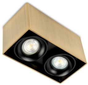 Bjorn 2 Opbouwspot Messing