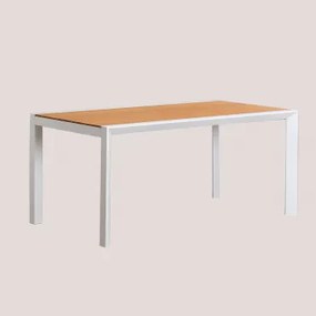 Archer Classic Tuintafel Van Eucalyptushout En Aluminium Gardenia Wit & 160x90 Cm - Sklum