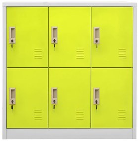 vidaXL Lockerkast 90x45x92,5 cm staal lichtgrijs en groen