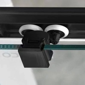 Gelco Sigma douchecabine 110x90cm met helderglas mat zwart