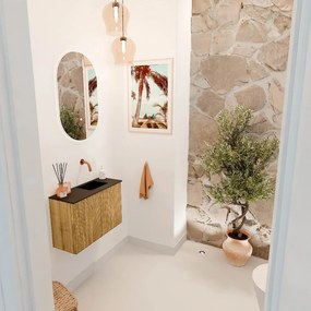 Mondiaz Joya 60cm toiletmeubel oak met wastafel faye rechts zonder kraangat urban