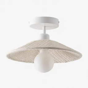 Massina Linnen Plafondlamp Beige – Crème - Sklum