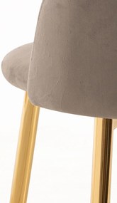 Vint fluwelen Gouden Stoel