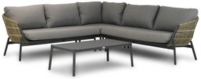 Hoek loungeset 4 personen Aluminium/wicker Taupe  Coco Nathan/Rimini