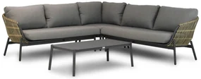 Hoek loungeset 4 personen Aluminium/wicker Taupe  Coco Nathan/Rimini