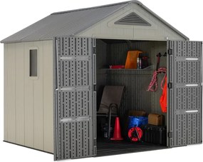 Boston kunststof gereedschapshuis 2,5 x 2,46 m CoverTech grijs