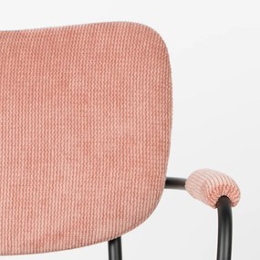 Zuiver Benson Design Armstoel Roze Stof