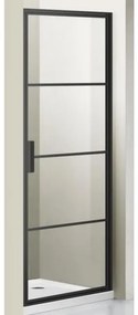 Marenza Bellini Douchedeur - 100x200cm - frame lines buitenzijde - anti kalk - mat zwart SAG6211-100B