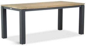 Dining Tuintafel   180 x 90 cm Aluminium/teak Grijs  Veneto