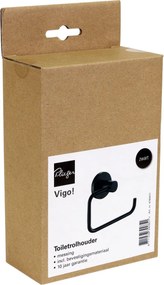Plieger Vigo toiletrolhouder zonder klep mat zwart