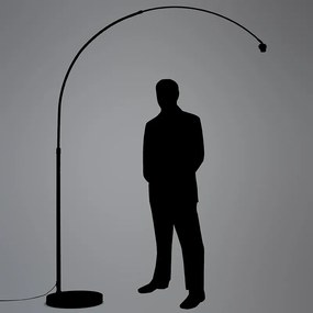 Moderne booglamp chroom verstelbaar zonder kap