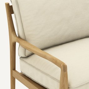 Fauteuil van eiken, fineer en linnen, Dilma