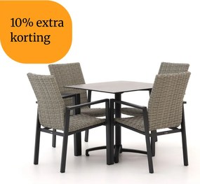 + 10% kassakorting | Diningset Manifesto  | 4 personen kunststof | Tuinset stapelbaar | 5-delig | Kees Smit Tuinmeubelen