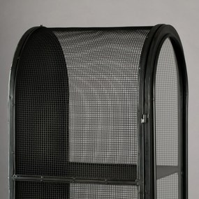 Dutchbone Oval Ovale Vitrine Zwart Metaal - 46x46x181cm.