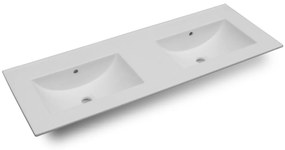 Muebles Raya badmeubel ribbelfront 120cm macchiato met witte wastafel zonder kraangat