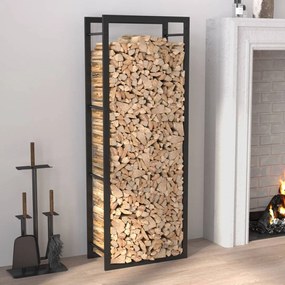 vidaXL Haardhoutrek 50x28x132 cm staal matzwart