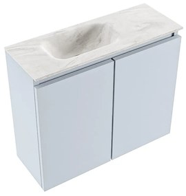 Mondiaz Ture DLux toiletmeubel 60cm clay met wastafel ostra links met kraangat