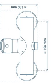 Schutte Futura opbouw badkraan chroom