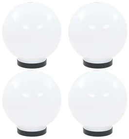 vidaXL LED-bollampen 4 st rond 20 cm PMMA