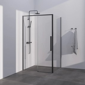 Brauer Season douchecabine met schuifdeur 100x90cm gunmetal