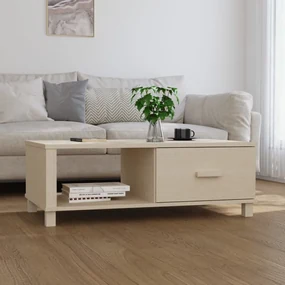 vidaXL Salontafel 100x55x35 cm massief grenenhout honingbruin