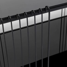 Kare Design Wire Double Rechthoekige Salontafel Met Glasplaat Zwart - 119.5 X 60cm.