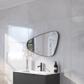 Ben Nature organische spiegel 80x50cm links mat zwart