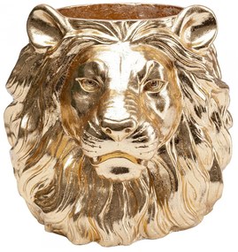 Kare Design Lion Gold Leeuwenkop Plantenbak Goud