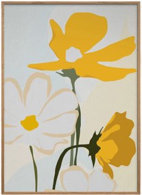 Ingelijste digitale print Yellow Flowers
