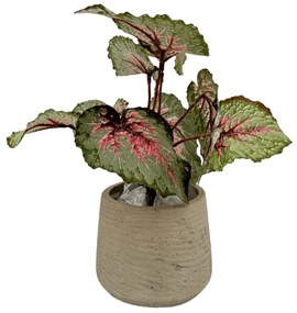 Begonia Bladeren Struik Kunstplant - 20 cm
