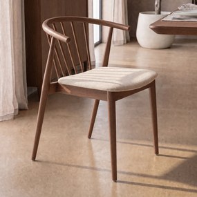 Walnoot Spijlenstoel Scandinavisch Design