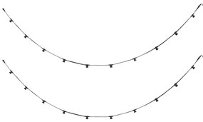 Lichtsnoer zwart koppelbaar met stekker 10m 20-lichts IP54 - Lubber