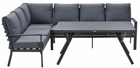Garden Impressions Senja lounge dining set 3-delig links - mystic grey