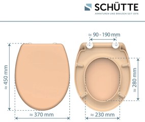 Schutte Miles toiletzitting duroplast met softclose en quick release beige