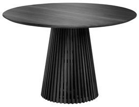 Kave Home Jeanette Ronde Eettafel Zwart Teak 120 Cm - 120 X 120cm.