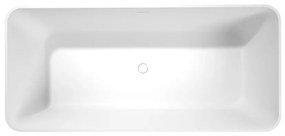 Polysan Leyla vrijstaand bad wit mat solid surface 170x80cm